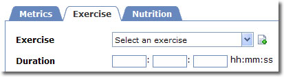 Record metrics, exercise, and nutrition